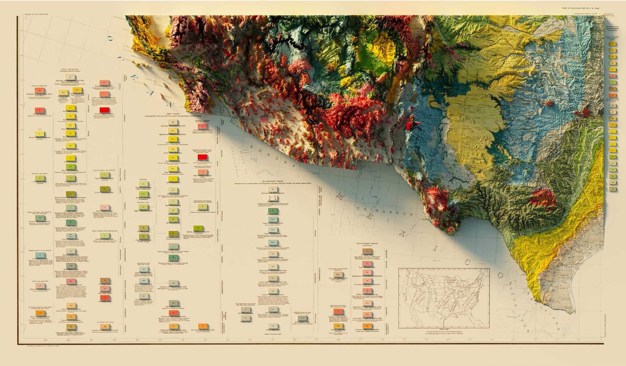Sean Conway, Cartographe, Carte 3D, Mapmaking, Ortho-Imaging, Vintage Maps
